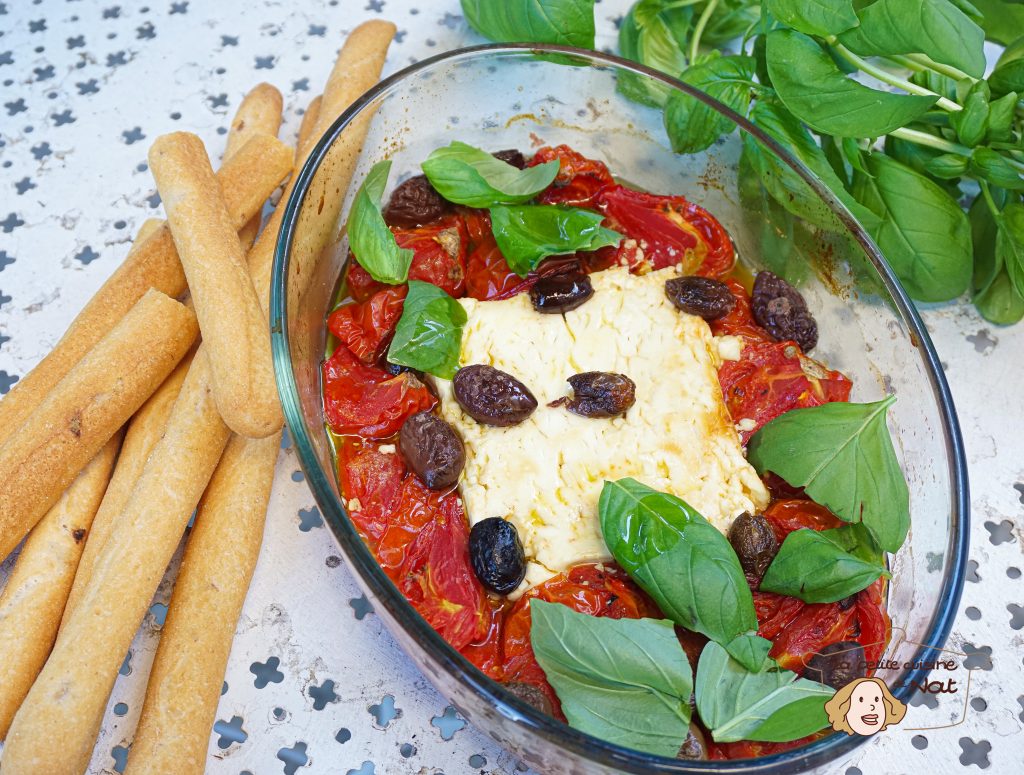 feta rôtie aux tomates