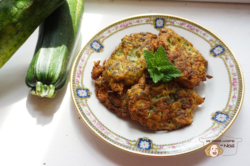 Galettes de courgettes à la menthe et au parmesan