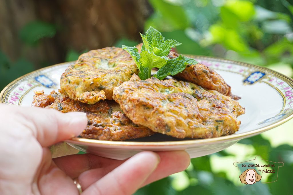 Galettes de courgettes à la menthe et au parmesan