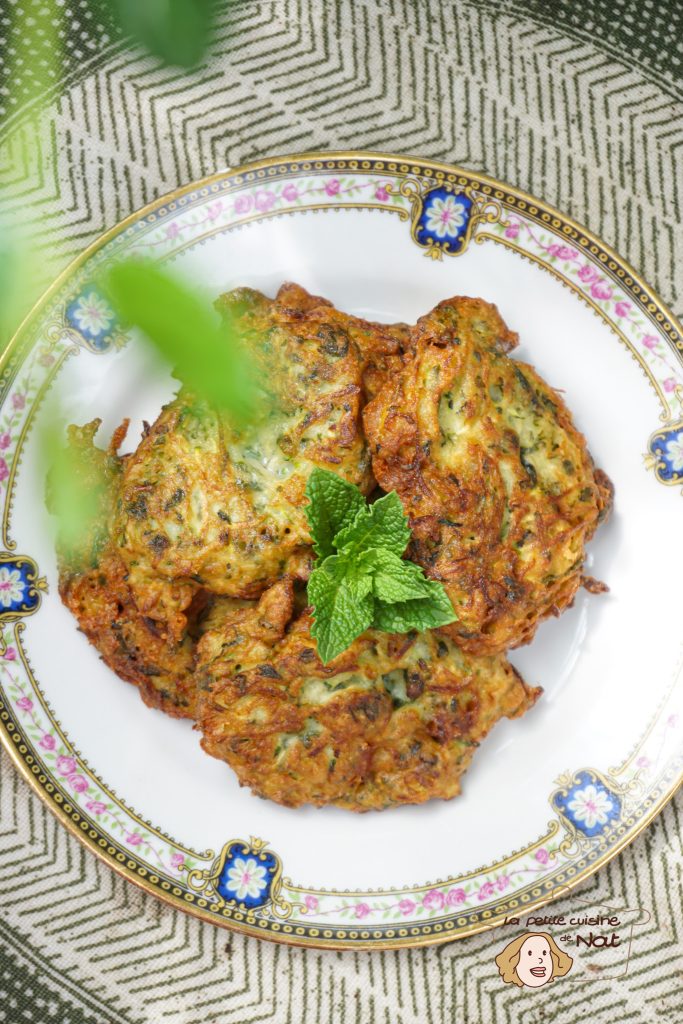 Galettes de courgettes à la menthe et au parmesan