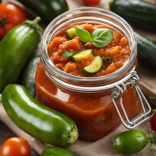 conserves de courgette à la tomate