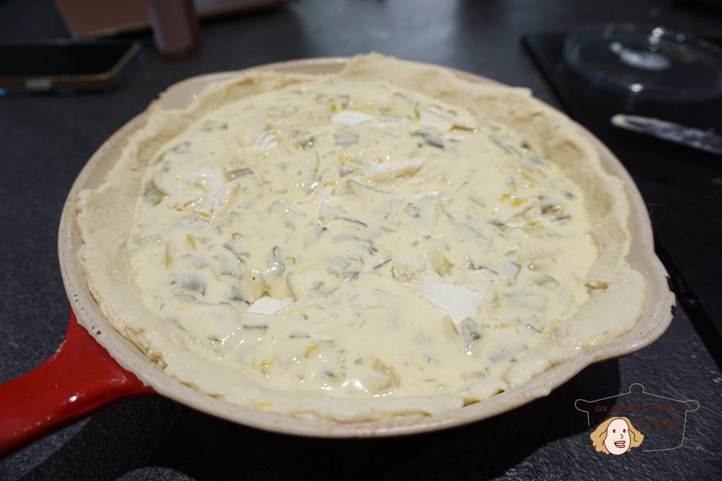 Tarte aux poireaux et au fromage blanc